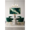 Velvet Armchair Sydney  VLT01-GRN-G Green with gold legs 50x62x83cm 