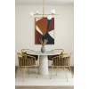 Metal Chair with Luxurious Gold Finish and Soft Velvet Seat Bergen VLT03-BR-G Brown 50x62x83cm Metal Chair with Luxurious Gold Finish and Soft Velvet Seat Bergen VLT03-BR-G Brown 50x62x83cm