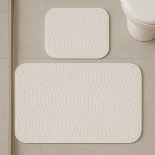 Σετ Πατάκι Μπάνιου Armada 2τμχ Ιβουάρ BM-06-IV