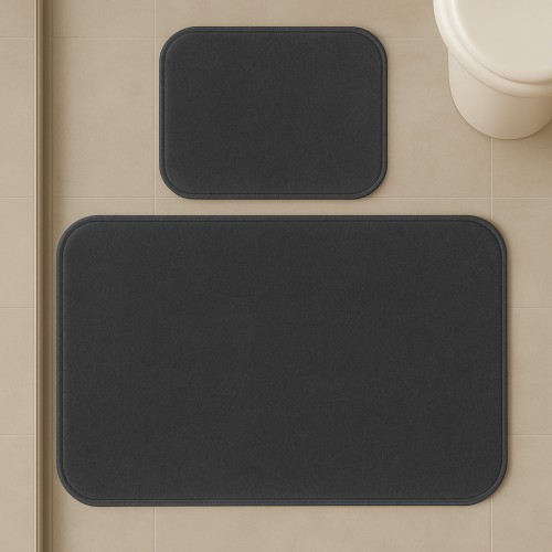 Σετ Πατάκι Μπάνιου Armada 2τμχ Ανθρακί BM-03-ANT