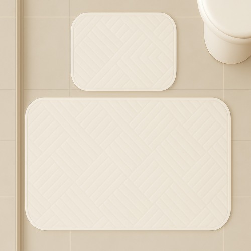 Σετ Πατάκι Μπάνιου Armada 2τμχ Ιβουάρ BM-04-IV