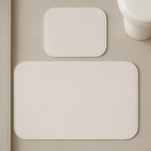 Σετ Πατάκι Μπάνιου Armada 2τμχ Ιβουάρ BM-05-IV