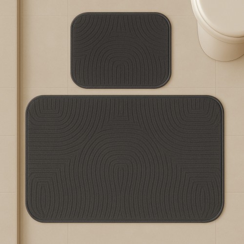 Σετ Πατάκι Μπάνιου Armada 2τμχ Ανθρακί BM-07-ANT