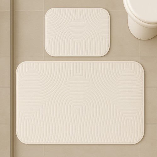 Σετ Πατάκι Μπάνιου Armada 2τμχ Ιβουάρ BM-07-IV