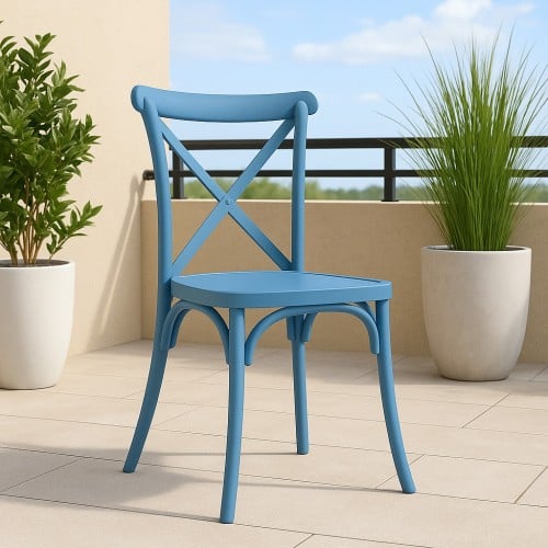 Πολυθρόνα - Καρέκλα Πολυπροπυλένιου Tiffany CH542-BLU Μπλέ 38×46.5×82εκ 