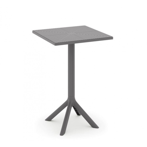 Σετ (3τμχ) Τραπέζι με 2 Καρέκλες Τετράγωνο 60x60x75 Tiffany GRD542-SQUARE-GR Γκρι