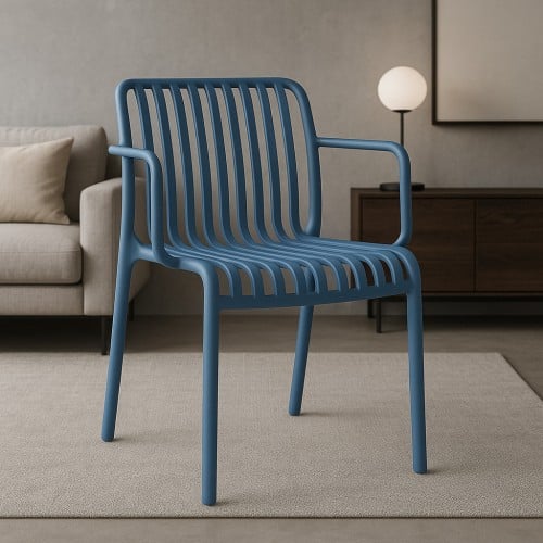 Πολυθρόνα - Καρέκλα Πολυπροπυλένιου Stella CH543-BLU Μπλέ 55x58x79cm 