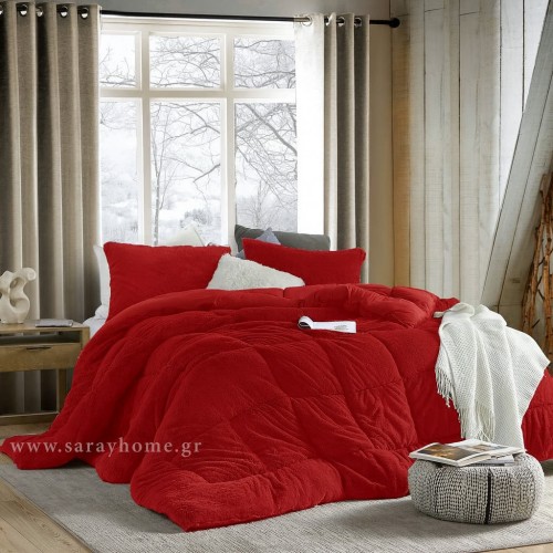 Ισοθερμικό Υπέρδιπλο Κουβερτοπάπλωμα Helsinki Κόκκινο (220x240cm) FQB141-RD