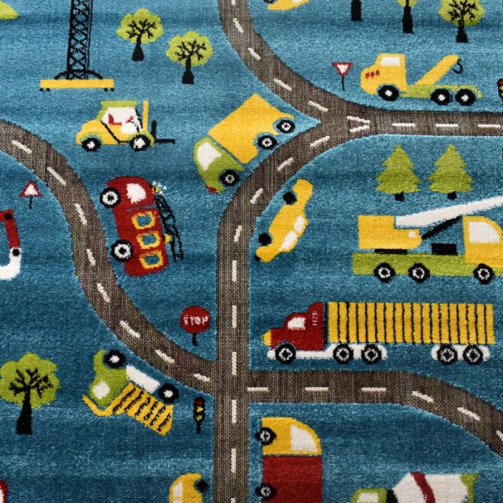 Παιδικό Χαλί-Πατάκι 3D FCity Adventure E188A 80X150cm - Μπλε Παιδικό Χαλί-Πατάκι 3D FCity Adventure E188A 80X150cm - Μπλε