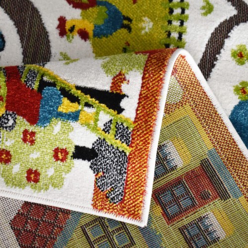 Παιδικό Χαλί 3D Farm Adventure  N073A 133X170cm -Κρεμ