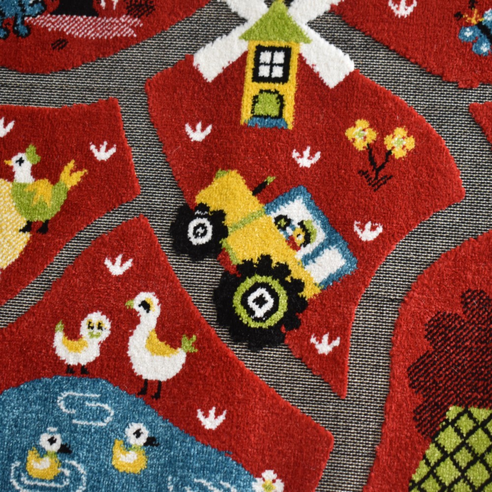 Παιδικό Χαλί 3D Farm Adventure N073A 200X250cm - Κόκκινο Παιδικό Χαλί 3D Farm Adventure N073A 200X250cm - Κόκκινο