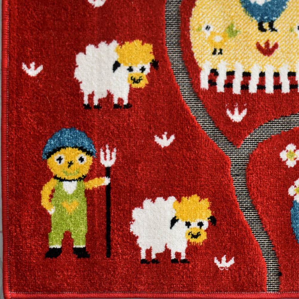 Παιδικό Χαλί 3D Farm Adventure N073A 200X250cm - Κόκκινο Παιδικό Χαλί 3D Farm Adventure N073A 200X250cm - Κόκκινο