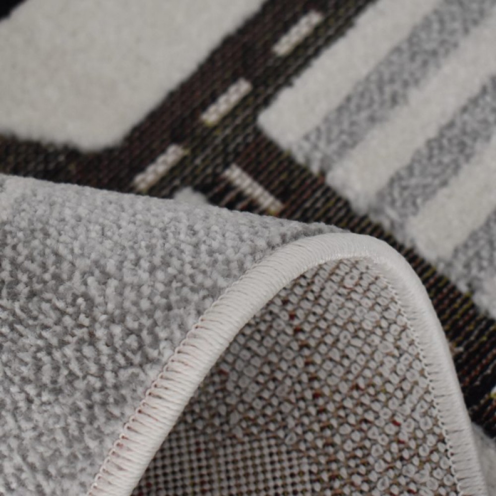 Παιδικό Χαλί-Πατάκι 3D City Adventure P582A 80X150cm - Γκρι