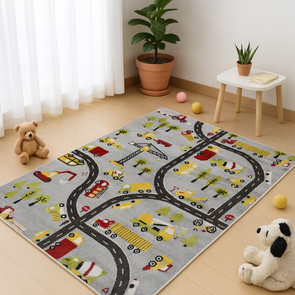 Παιδικό Χαλί-Πατάκι 3D FCity Adventure E188A 80X150cm - Γκρι Παιδικό Χαλί-Πατάκι 3D FCity Adventure E188A 80X150cm - Γκρι