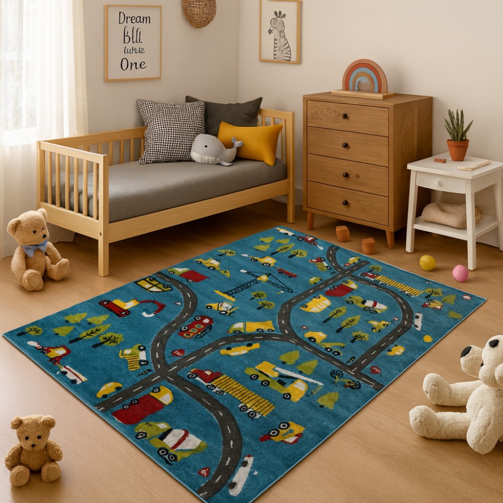 Παιδικό Χαλί-Πατάκι 3D FCity Adventure E188A 80X150cm - Μπλε Παιδικό Χαλί-Πατάκι 3D FCity Adventure E188A 80X150cm - Μπλε