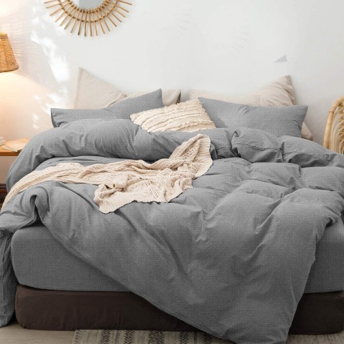 Μονή Σετ Παπλωματοθήκη Rain160x240 Γκρι DC922-GR