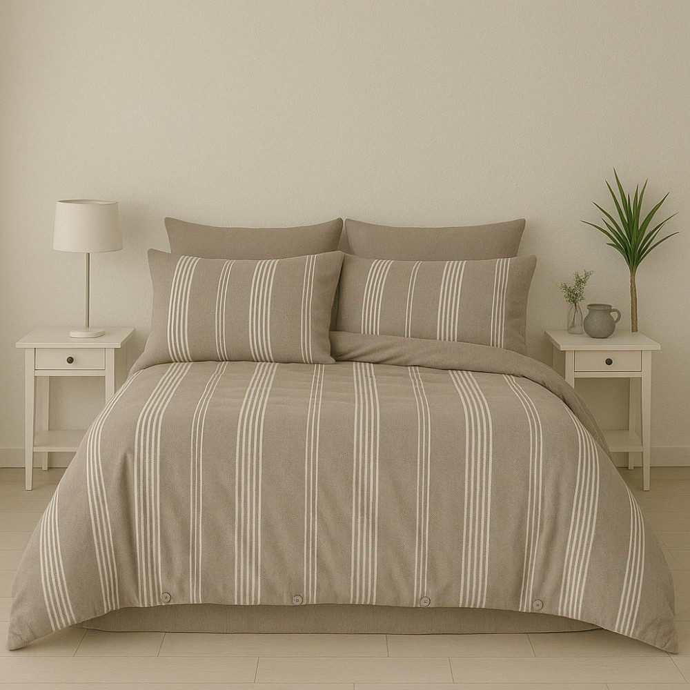 Σετ Διπλή Παπλωματοθήκη Ilaria 200x220 4τμχ Βιζόν DC306-Μ Σετ Διπλή Παπλωματοθήκη Ilaria 200x220 4τμχ Βιζόν DC306-Μ