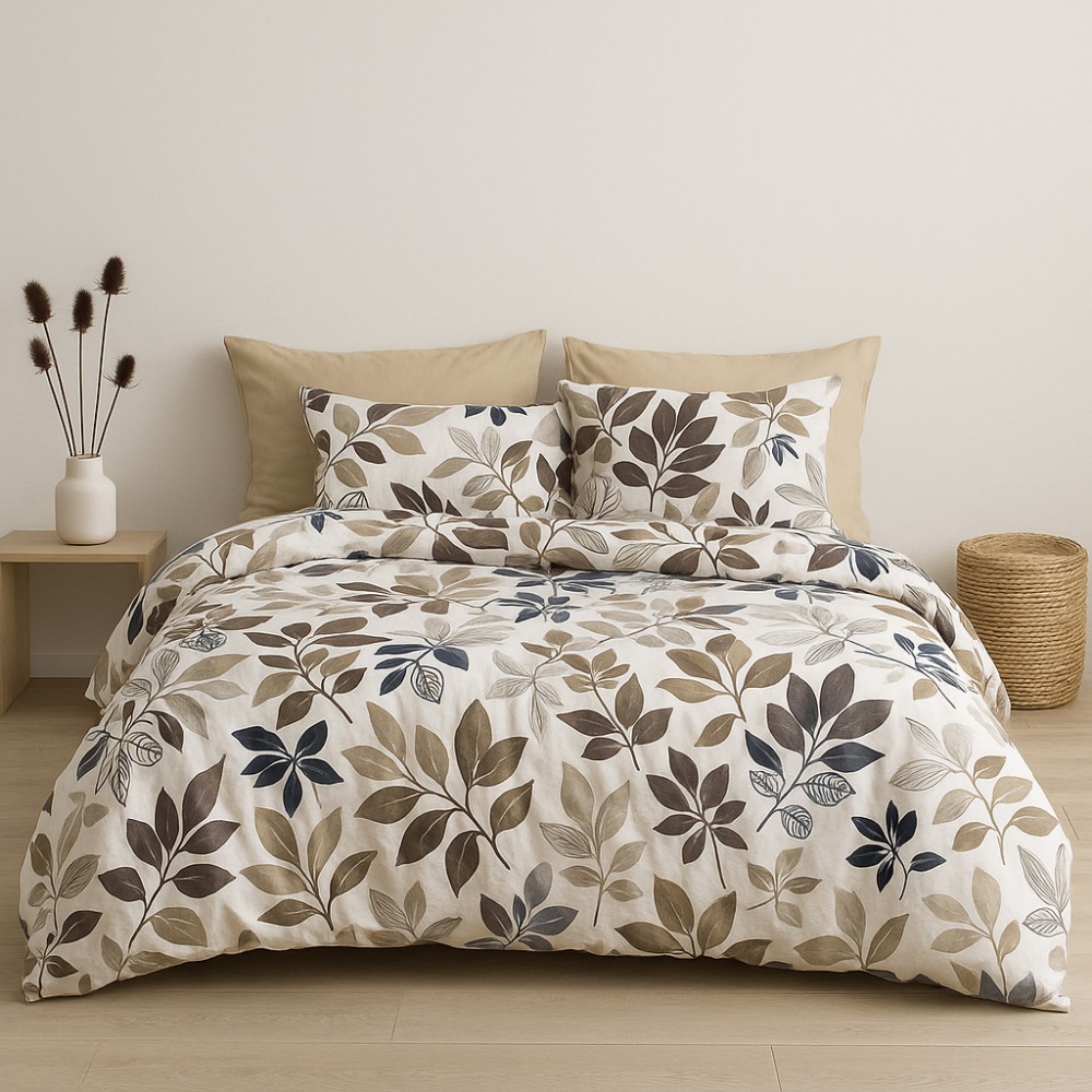 Υπέρδιπλη Σετ Παπλωματοθήκη Flora 220X240cm 4τμχ DC5030-BG Υπέρδιπλη Σετ Παπλωματοθήκη Flora 220X240cm 4τμχ DC5030-BG