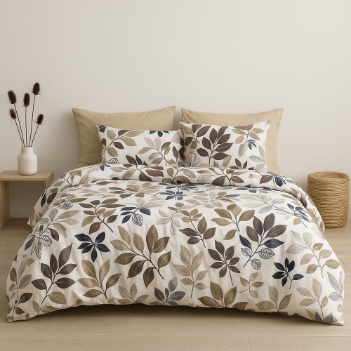 Υπέρδιπλη Σετ Παπλωματοθήκη Flora 220X240cm 4τμχ DC5030-BG Υπέρδιπλη Σετ Παπλωματοθήκη Flora 220X240cm 4τμχ DC5030-BG