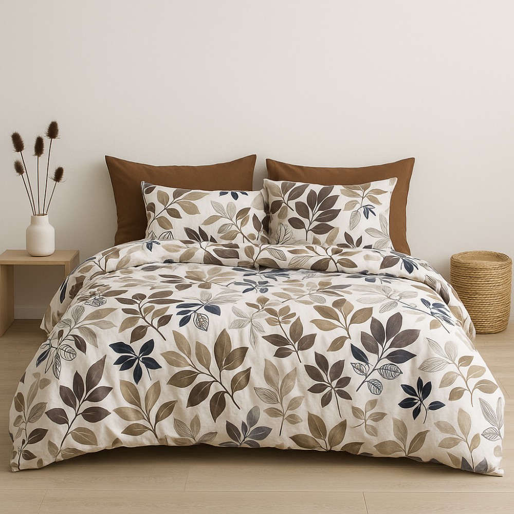 Υπέρδιπλη Σετ Παπλωματοθήκη Flora 220X240cm 4τμχ DC5030-BR Υπέρδιπλη Σετ Παπλωματοθήκη Flora 220X240cm 4τμχ DC5030-BR