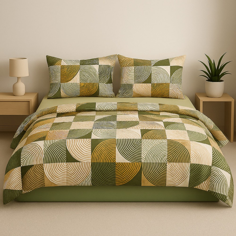 Υπέρδιπλη Σετ Παπλωματοθήκη Linthia 220X240cm 4τμχ DC5032-GRN Υπέρδιπλη Σετ Παπλωματοθήκη Linthia 220X240cm 4τμχ DC5032-GRN