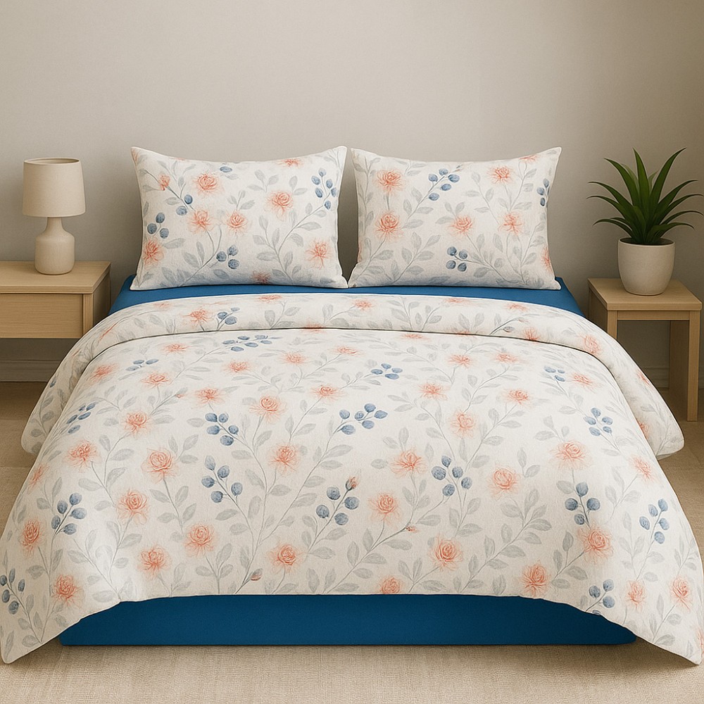 Υπέρδιπλη Σετ Παπλωματοθήκη Flora 220X240cm 4τμχ DC5040 Υπέρδιπλη Σετ Παπλωματοθήκη Flora 220X240cm 4τμχ DC5040