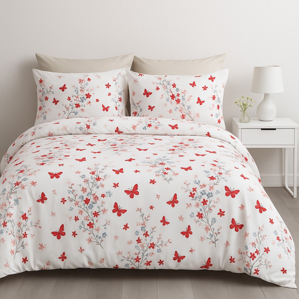 Υπέρδιπλη Σετ Παπλωματοθήκη Flora 220X240cm 4τμχ DC5070 Υπέρδιπλη Σετ Παπλωματοθήκη Flora 220X240cm 4τμχ DC5070