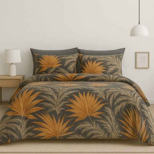 Υπέρδιπλη Σετ Παπλωματοθήκη Flora 220X240cm 4τμχ DC5090