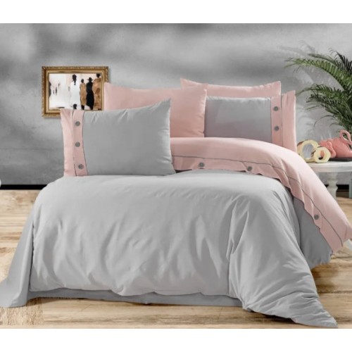 Σετ Διπλή Παπλωματοθήκη Hazal Μπεζ (200x220) (6τμχ) HAZAL-GR Σετ Διπλή Παπλωματοθήκη Hazal Μπεζ (200x220) (6τμχ) HAZAL-GR