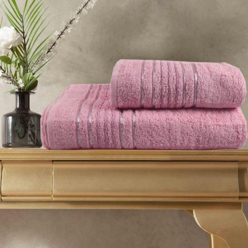 Σετ Πετσέτες Βαμβακερές 2τμχ Iris Ροζ TW38-PN Σετ Πετσέτες Βαμβακερές 2τμχ Iris Ροζ TW38-PN