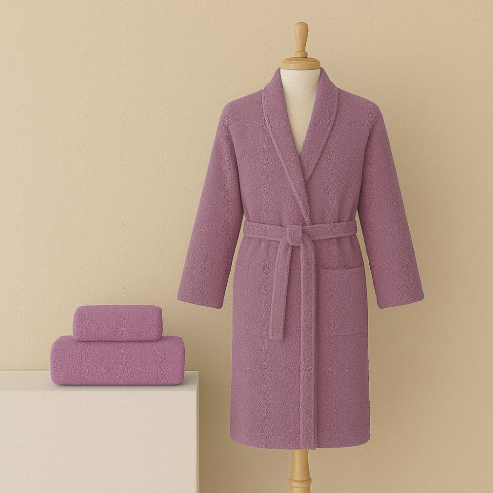 Σετ Μπουρνούζι 3τμχ Βαμβακερό με σχέδιο onesize Σάπιο μήλο BOX200-RA-SET Σετ Μπουρνούζι 3τμχ Βαμβακερό με σχέδιο onesize Σάπιο μήλο BOX200-RA-SET