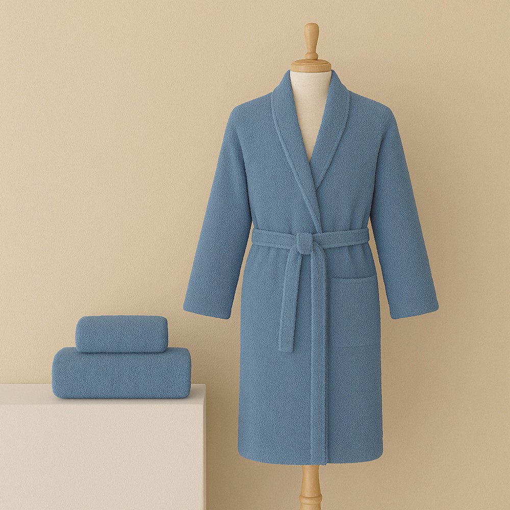 Σετ Μπουρνούζι 3τμχ Βαμβακερό με σχέδιο onesize Σιέλ BOX200-SIE-SET Σετ Μπουρνούζι 3τμχ Βαμβακερό με σχέδιο onesize Σιέλ BOX200-SIE-SET