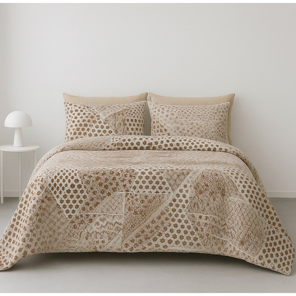 Υπέρδιπλη Σετ Παπλωματοθήκη Linthia 220X240cm 4τμχ DC5033-BG Υπέρδιπλη Σετ Παπλωματοθήκη Linthia 220X240cm 4τμχ DC5033-BG