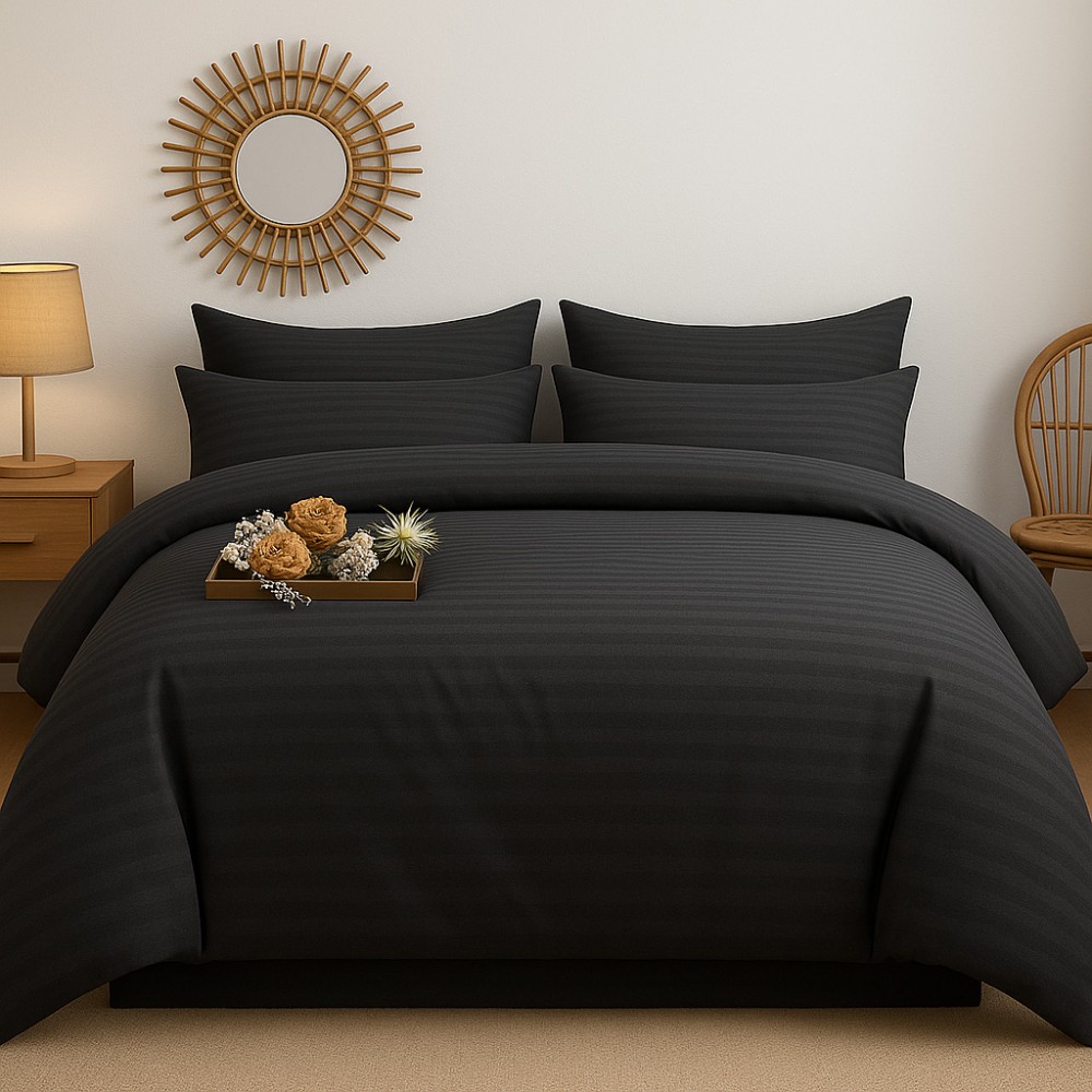 Υπέρδιπλη Σετ Παπλωματοθήκη Mariee Μαύρο 200X220cm 4τμχ DC6000-BL Υπέρδιπλη Σετ Παπλωματοθήκη Mariee Μαύρο 200X220cm 4τμχ DC6000-BL