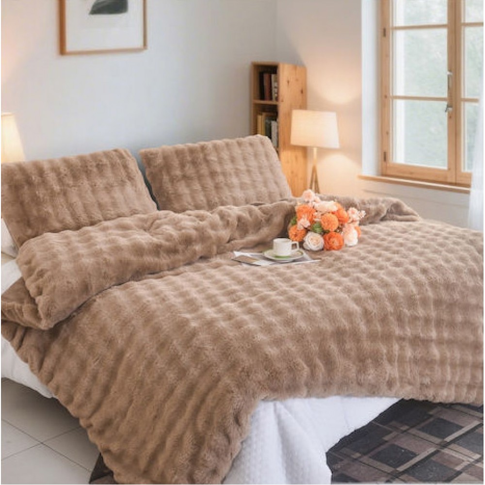 Μονή Σετ Έξυπνη Παπλωματοθήκη γούνινη Rabbit Fur Bubble (2τμχ) 160x220cm DCS-100-BR Καφέ Μονή Σετ Έξυπνη Παπλωματοθήκη γούνινη Rabbit Fur Bubble (2τμχ) 160x220cm DCS-100-BR Καφέ