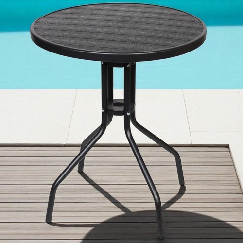 Τραπέζι Στρογγυλό Πολυπροπυλένιο 60×60×69cm Retzo TB021-BLC Μαύρο