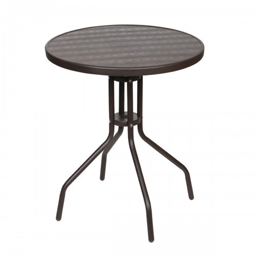 Τραπέζι Στρογγυλό Πολυπροπυλένιο 60×60×69cm Retzo TB021-BR Καφέ