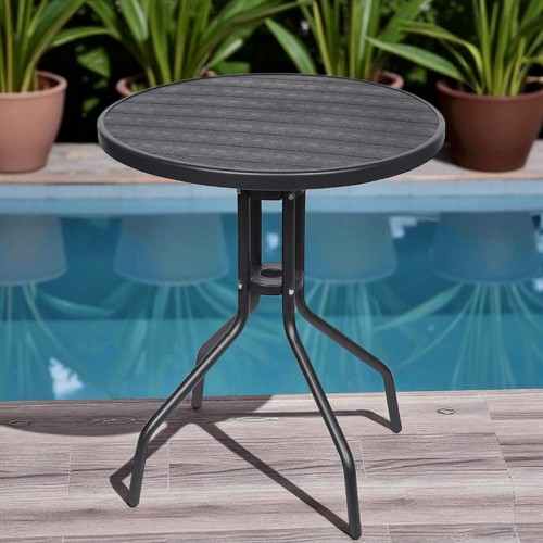 Τραπέζι Στρογγυλό Πολυπροπυλένιο 60×60×69cm Retzo TB021-ANT Ανθρκί
