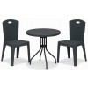Set (3pcs) Table with 2 Chairs 60x60x70 Paris GRDPARIS-RETZO-ANT Anthracite