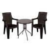 Set (3pcs) Table with 2 Chairs 60x60x70 Rania GRDRANIA-RETZO-BR Brown