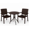 Set (3pcs) Table with 2 Chairs 60x60x70 RIO GRDRIO-RETZO-BR Brown Set (3pcs) Table with 2 Chairs 60x60x70 RIO GRDRIO-RETZO-BR Brown