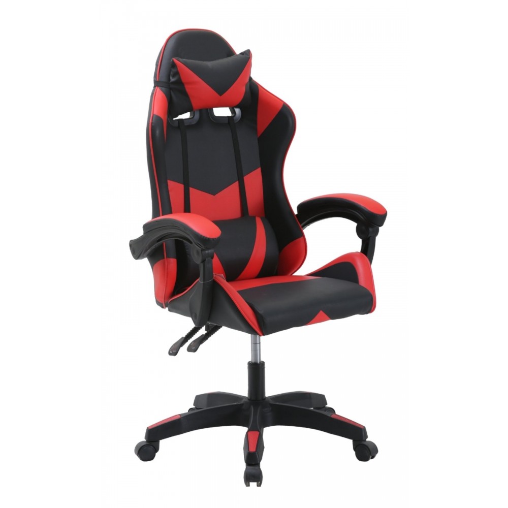 Πολυθρόνα - Καρέκλα Γραφείου Gaming Ανακλινόμενη Δερματίνη CHO-2303-BLRD Μαύρο-Κόκκινο 62x64x126cm Πολυθρόνα - Καρέκλα Γραφείου Gaming Ανακλινόμενη Δερματίνη CHO-2303-BLRD Μαύρο-Κόκκινο 62x64x126cm