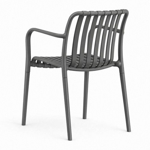 Πολυθρόνα - Καρέκλα Πολυπροπυλένιου με Αποσπώμενα Πόδια Moda 51x57x78cm Γκρι CH549-GR