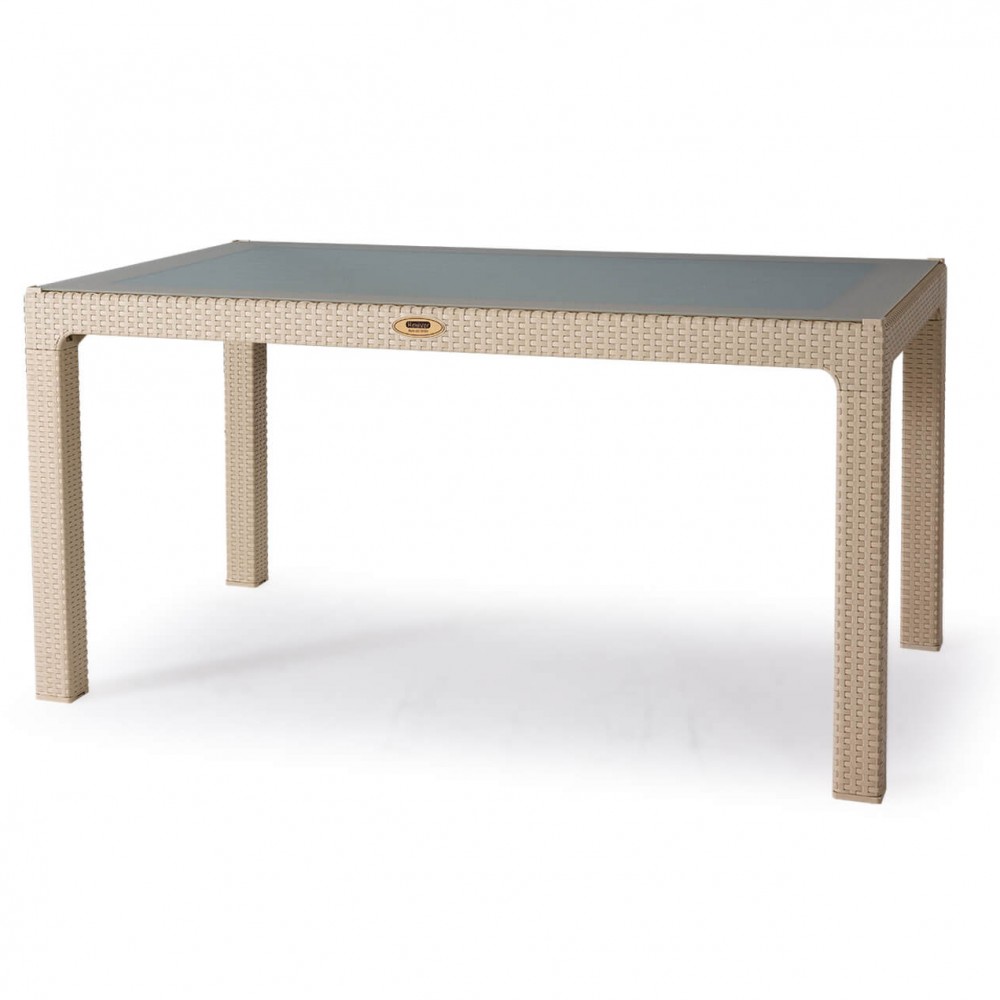 Σετ (5τμχ) Τραπεζαρία κήπου και Βεράντας Moda (120x70x75) GRD549-120-5-BGMNT Μπεζ-Μέντα