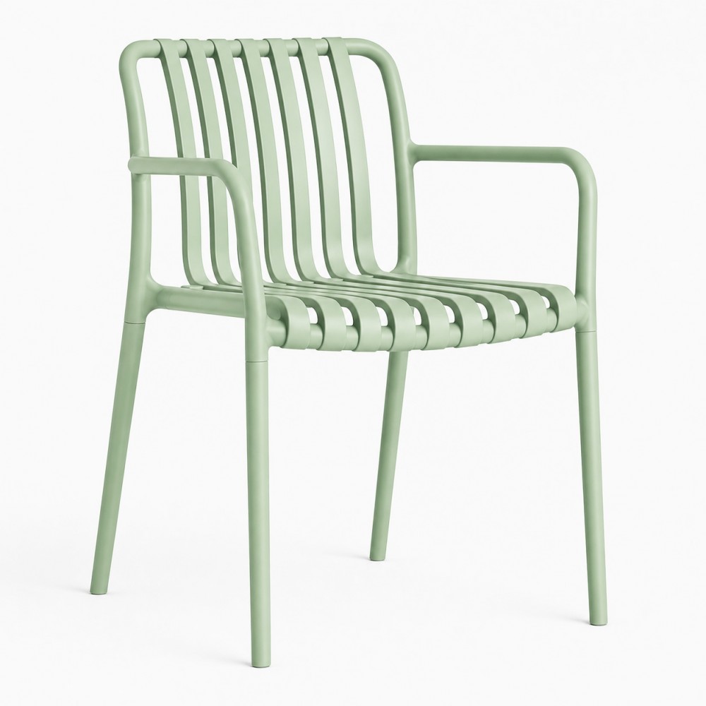 Πολυθρόνα - Καρέκλα Πολυπροπυλένιου με Αποσπώμενα Πόδια Moda 51x57x78cm Μέντα CH549-MNT