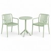 Σετ (3τμχ) Τραπέζι με 2 Καρέκλες Στρογγυλό 60x60x75 Moda GRD549-ROUND-MNT Μέντα