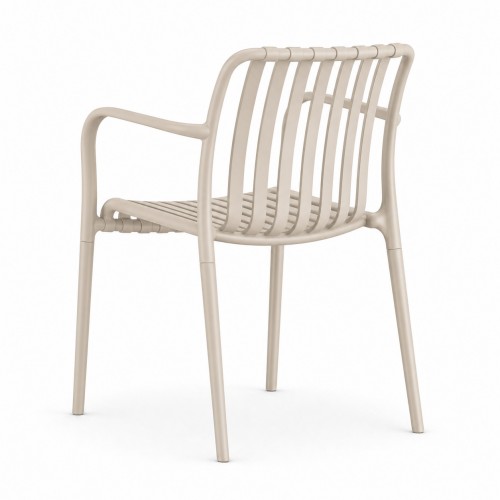 Πολυθρόνα - Καρέκλα Πολυπροπυλένιου με Αποσπώμενα Πόδια Moda 51x57x78cm Μπεζ CH549-BG