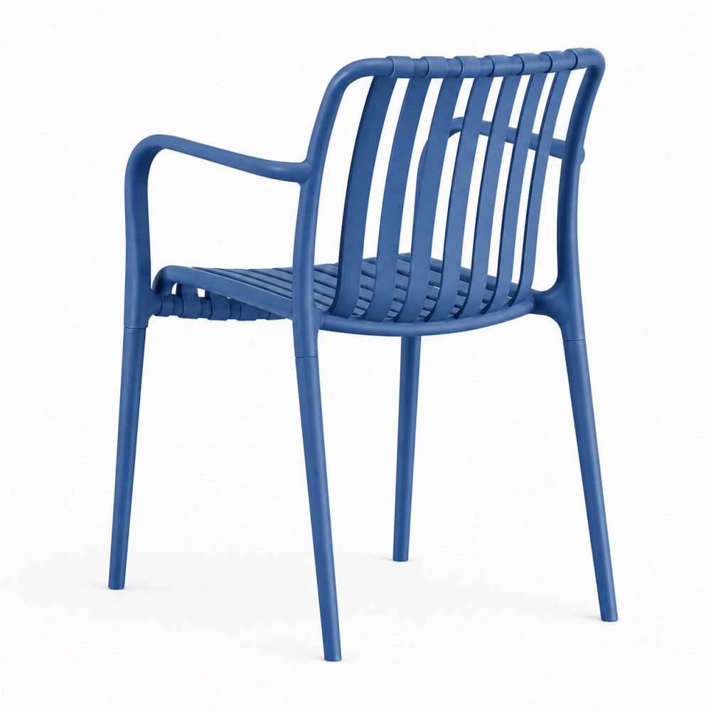 Πολυθρόνα - Καρέκλα Πολυπροπυλένιου με Αποσπώμενα Πόδια Moda 51x57x78cm Μπλε CH549-BLU