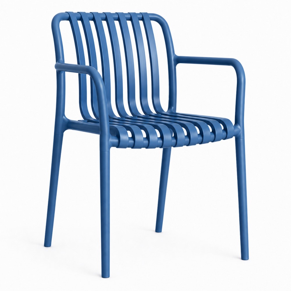 Πολυθρόνα - Καρέκλα Πολυπροπυλένιου με Αποσπώμενα Πόδια Moda 51x57x78cm Μπλε CH549-BLU