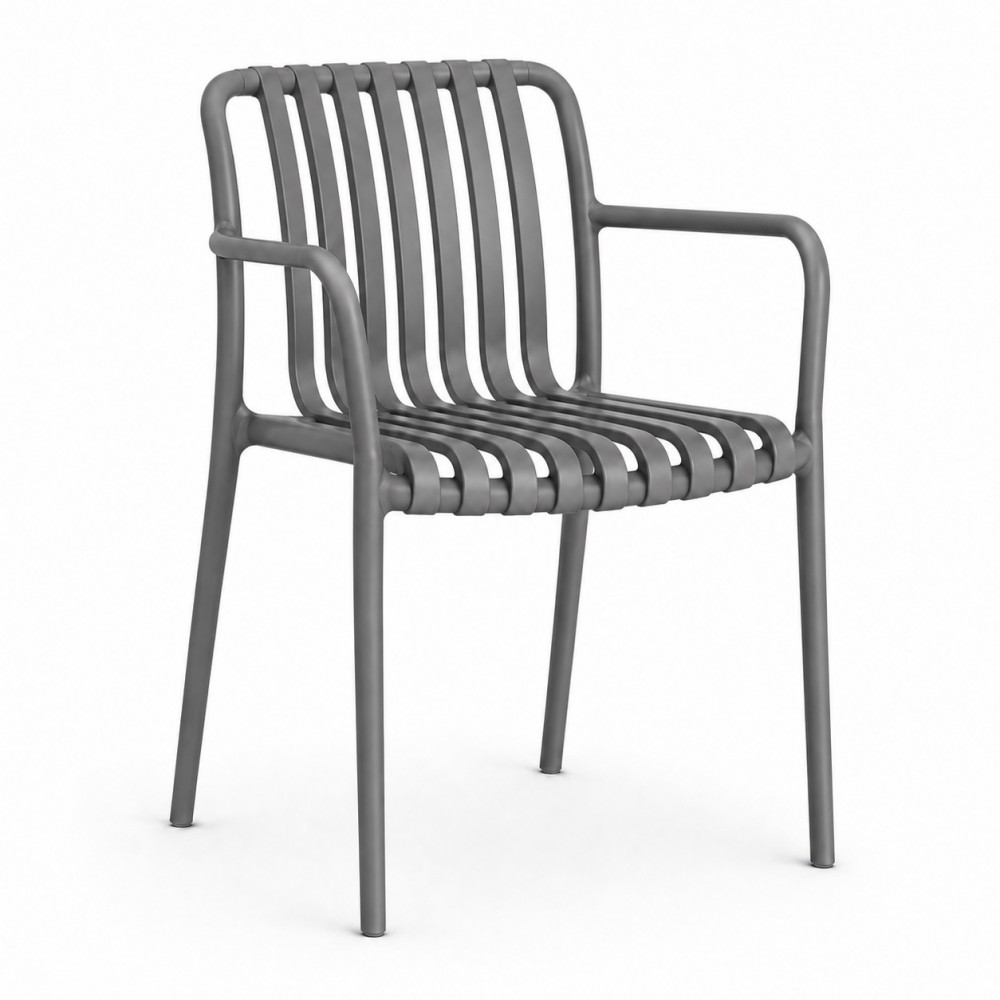 Σετ (5τμχ) Τραπεζαρία κήπου και Βεράντας Moda (120x70x75) GRD549-120-5-ANTGR Ανθρακί-Γκρι